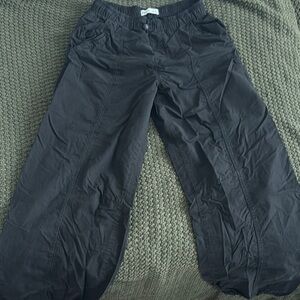 Women Black Parachute Pants